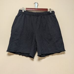 American Raw Hem Cotton Shorts – Size 2 (Medium), Black